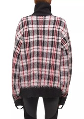 Helmut Lang Plaid Turtleneck Sweater