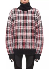 Helmut Lang Plaid Turtleneck Sweater