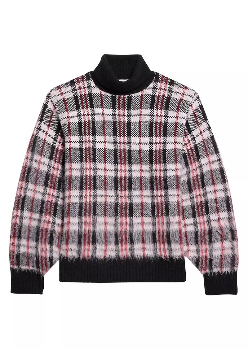 Helmut Lang Plaid Turtleneck Sweater