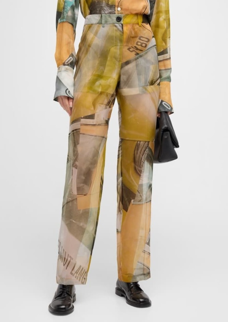 Helmut Lang Printed Sheer Trousers