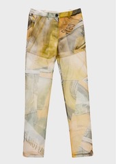 Helmut Lang Printed Sheer Trousers