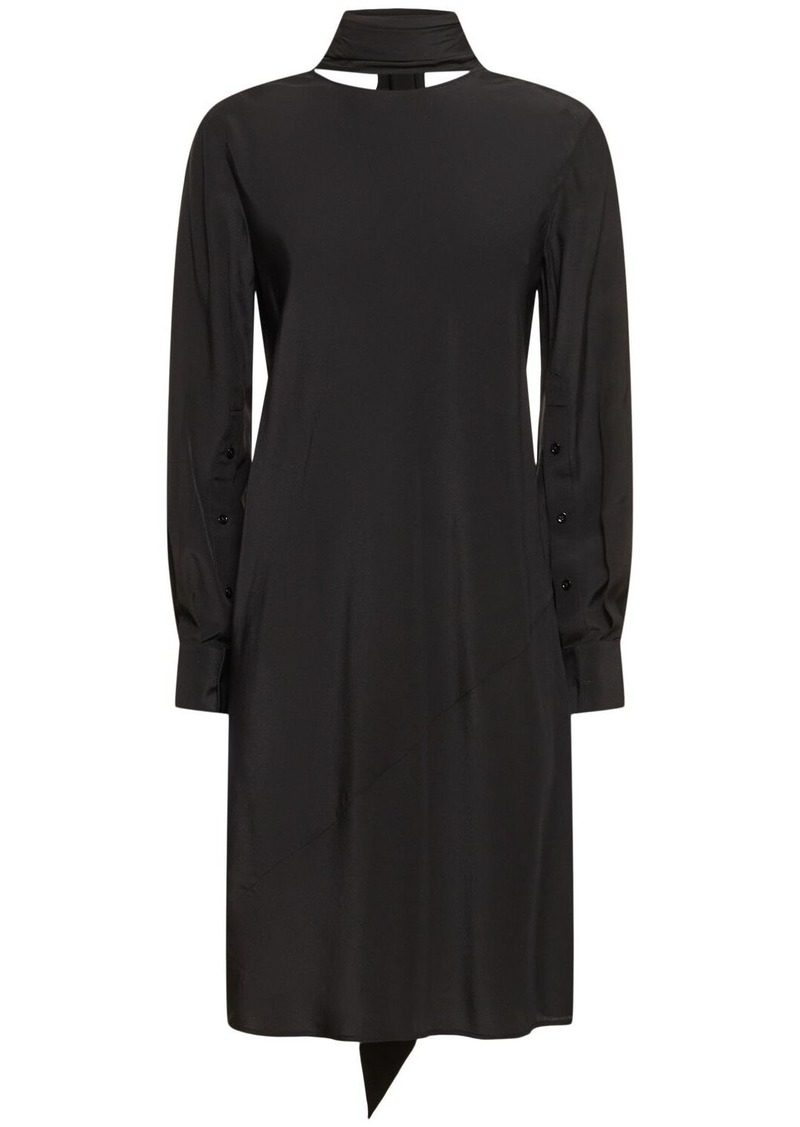 Helmut Lang Reversible Scarf Silk Midi Dress