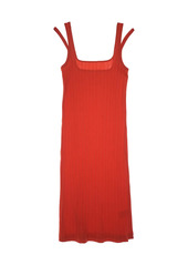 Helmut Lang Rib-Knit Cotton Strap Tank Dress