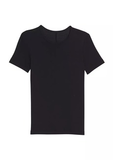 Helmut Lang Rib-Knit Pima Cotton-Blend T-Shirt