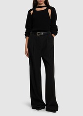 Helmut Lang Rib Knit Stretch Cotton Shrug