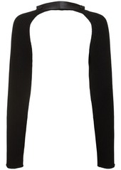 Helmut Lang Rib Knit Stretch Cotton Shrug