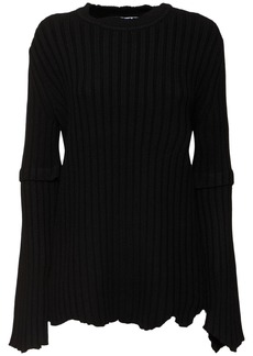 Helmut Lang Rib Knit Wool Top