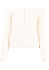 Helmut Lang ribbed off-shoulder top