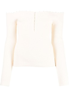 Helmut Lang ribbed off-shoulder top