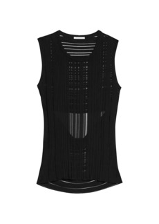 Helmut Lang Ribbed Open-Back Tank