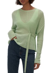 Helmut Lang Strap Detail Alpaca Sweater in Pine Frost at Nordstrom