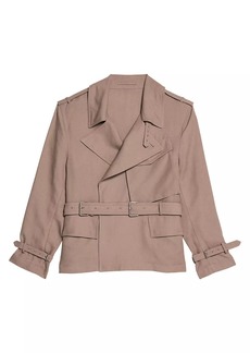 Helmut Lang Rider Tie-Waist Short Trench