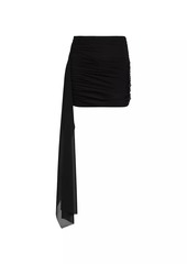 Helmut Lang Ruched Draped Miniskirt