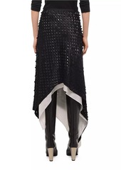 Helmut Lang Scarf-Hem Cut-Out Skirt