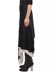 Helmut Lang Scarf-Hem Cut-Out Skirt