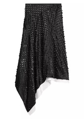 Helmut Lang Scarf-Hem Cut-Out Skirt