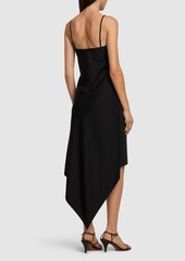 Helmut Lang Scarf Hem Wool Midi Dress