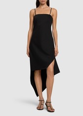 Helmut Lang Scarf Hem Wool Midi Dress