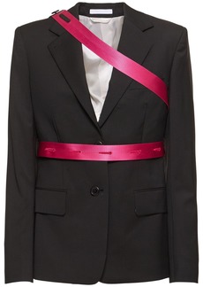 Helmut Lang Seatbelt Wool Blend Blazer