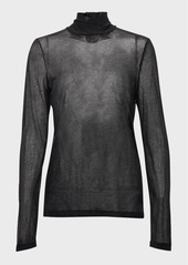 Helmut Lang Sheer Two-Way Turtleneck Top