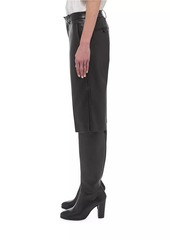 Helmut Lang Side-Zip Leather Shorts