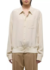 Helmut Lang Silk Bomber-Style Shirt