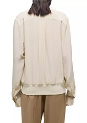 Helmut Lang Silk Bomber-Style Shirt