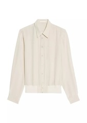 Helmut Lang Silk Bomber-Style Shirt