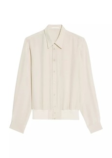 Helmut Lang Silk Bomber-Style Shirt