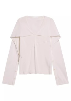 Helmut Lang Silk Scarf Blouse