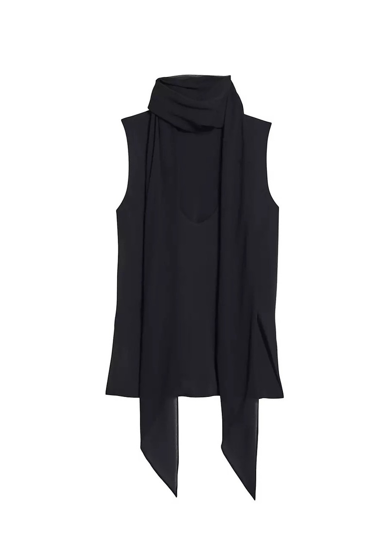 Helmut Lang Silk Sleeveless Scarf Top