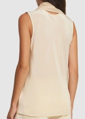 Helmut Lang Silk Tank Top W/scarf