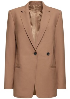 Helmut Lang Single Breasted Wool Blend Blazer