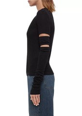 Helmut Lang Slash Knit Long-Sleeve Top