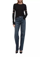 Helmut Lang Slash Knit Long-Sleeve Top