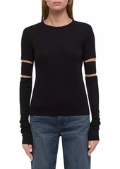 Helmut Lang Slash Knit Long-Sleeve Top