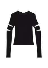 Helmut Lang Slash Knit Long-Sleeve Top