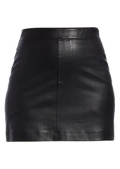 Helmut Lang Stretch Leather Mini Skirt