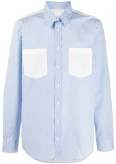 Helmut Lang striped cotton long-sleeved shirt