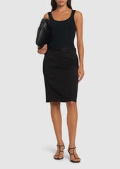 Helmut Lang Tailored Wool Midi Skirt