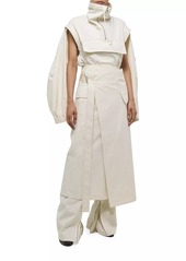 Helmut Lang Trench Cotton-Blend Wrap Maxi Skirt