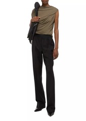 Helmut Lang Virgin Wool Mid-Rise Straight-Leg Pants