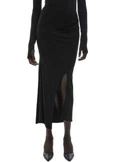 Helmut Lang Womens Multi Slit Calf Midi Skirt