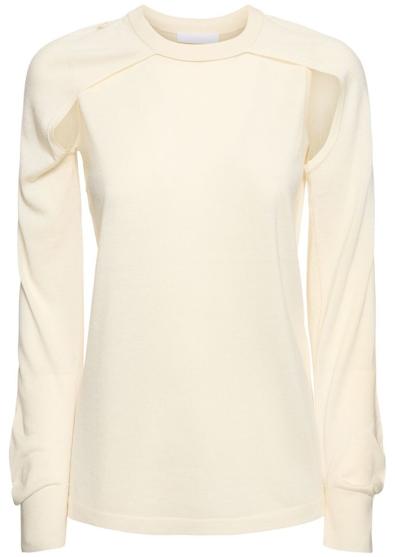 Helmut Lang Wool & Silk Knit Shrug