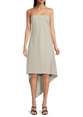 Helmut Lang Wool Asymmetric Midi-Dress