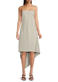 Helmut Lang Wool Asymmetric Midi-Dress