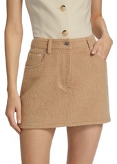 Helmut Lang Wool Blend Mini Skirt