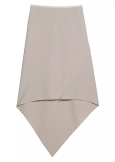 Helmut Lang Wool Handkerchief-Hem Midi-Skirt