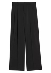 Helmut Lang Wool Pleated Wide-Leg Trousers