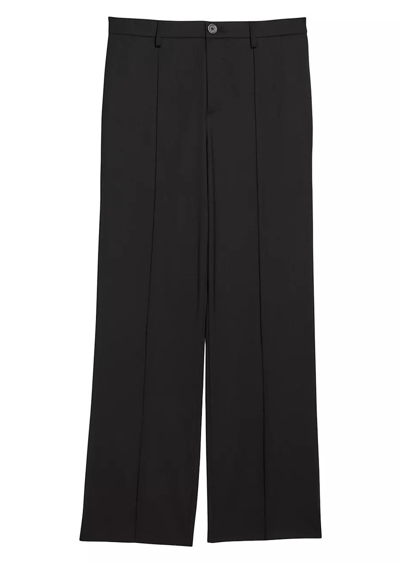 Helmut Lang Wool Relaxed Straight-Leg Trousers